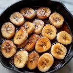 Deliciously caramelized bananas served as a dessert