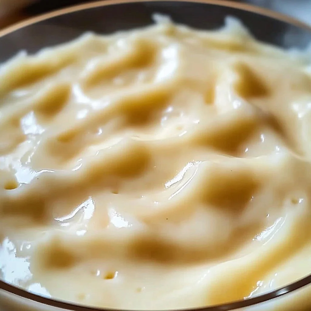 Delicious classic vanilla pastry cream in a dessert bowl.