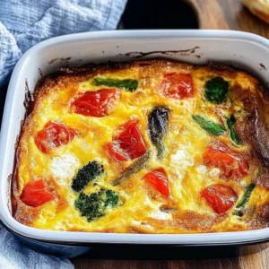 Delicious cottage cheese frittata garnished with fresh herbs
