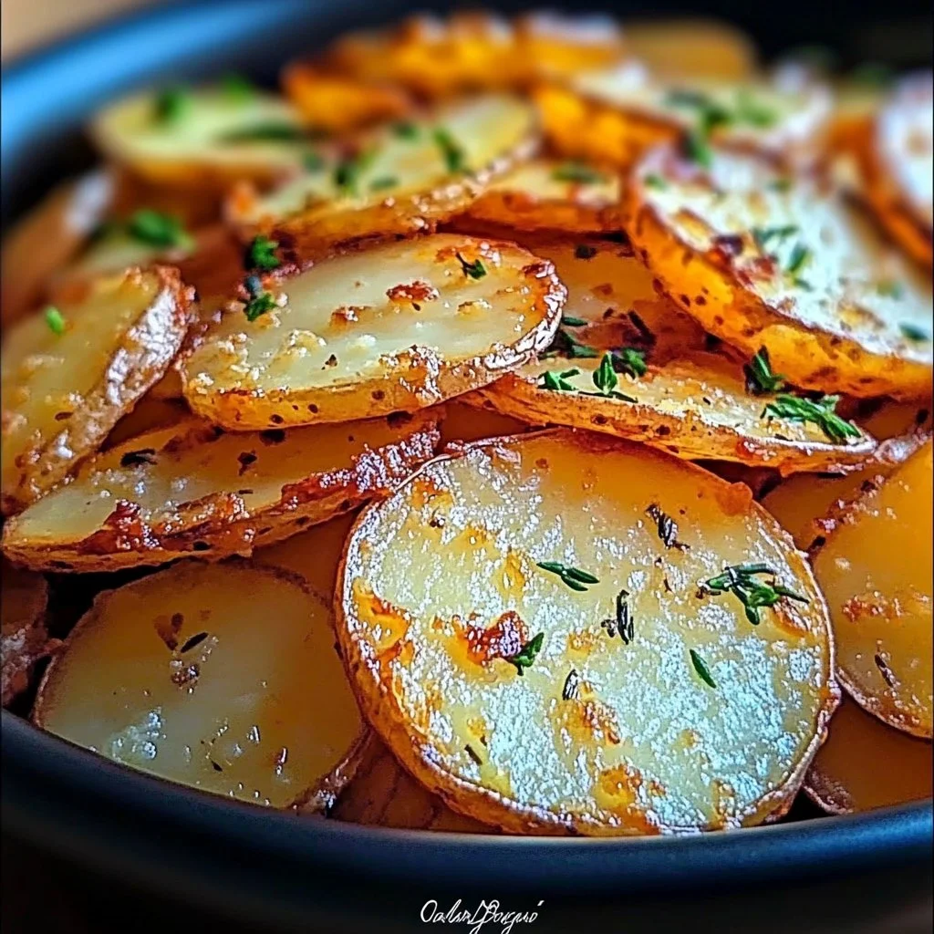 Crispy Sliced Potatoes - Easy Oven Baked Recipe
