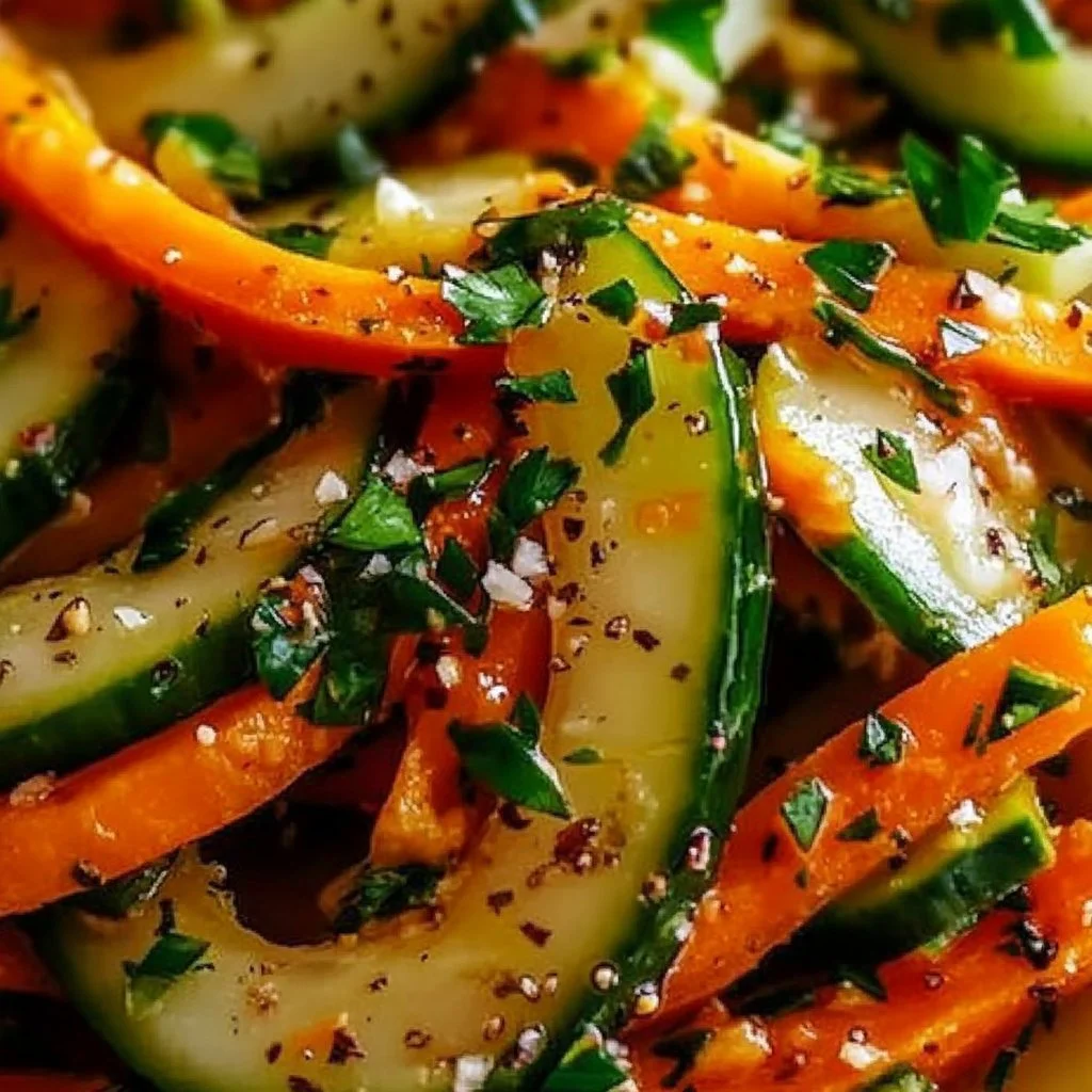 Cucumber Carrot Salad (15 Minutes, Big Crunch!)