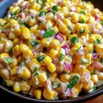 Bowl of delicious crack corn salad topped with fresh herbs