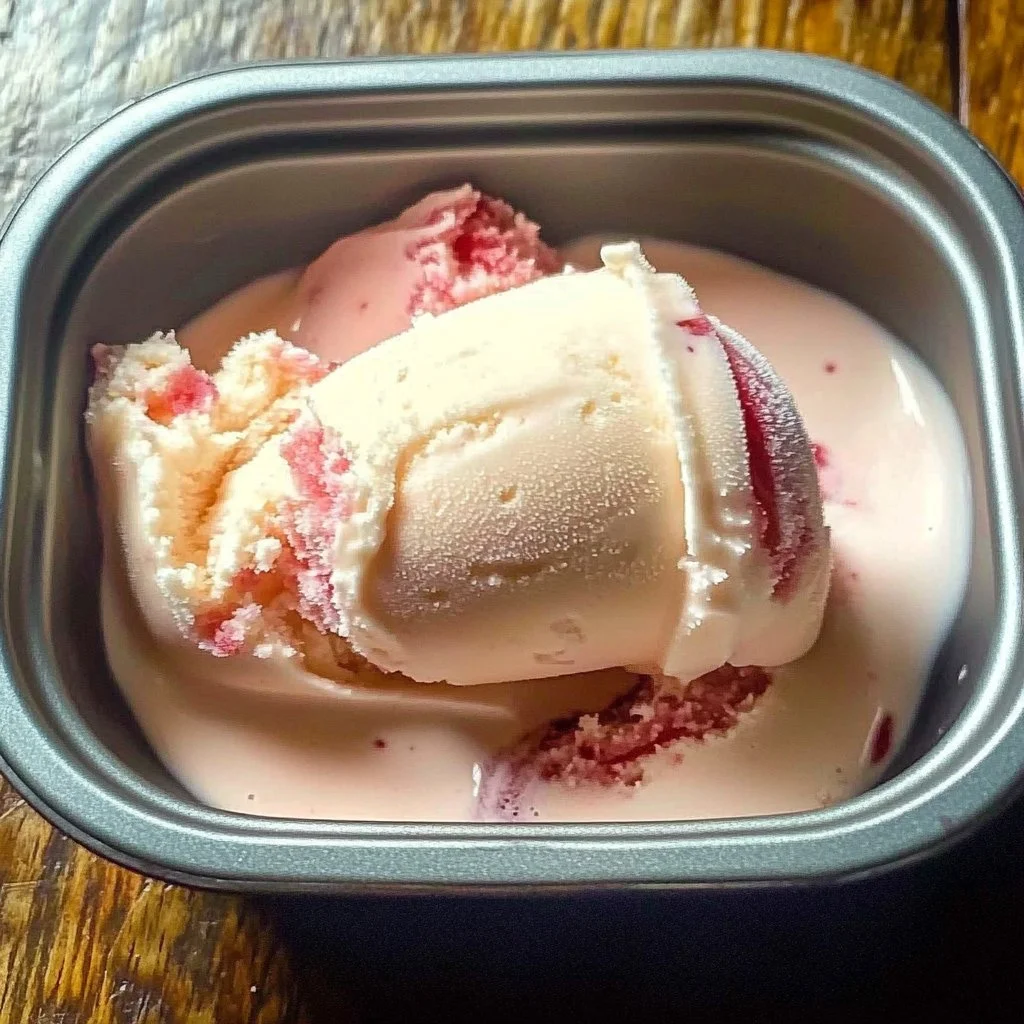 Delicious Rhubarb Vanilla Ice Cream