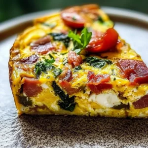 Delicious and easy frittata with vegetables, perfect for brunch.