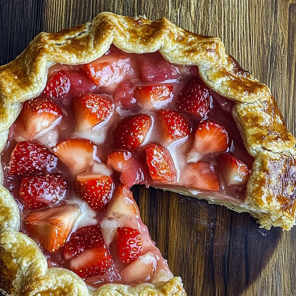 Easy Strawberry Rhubarb Galette