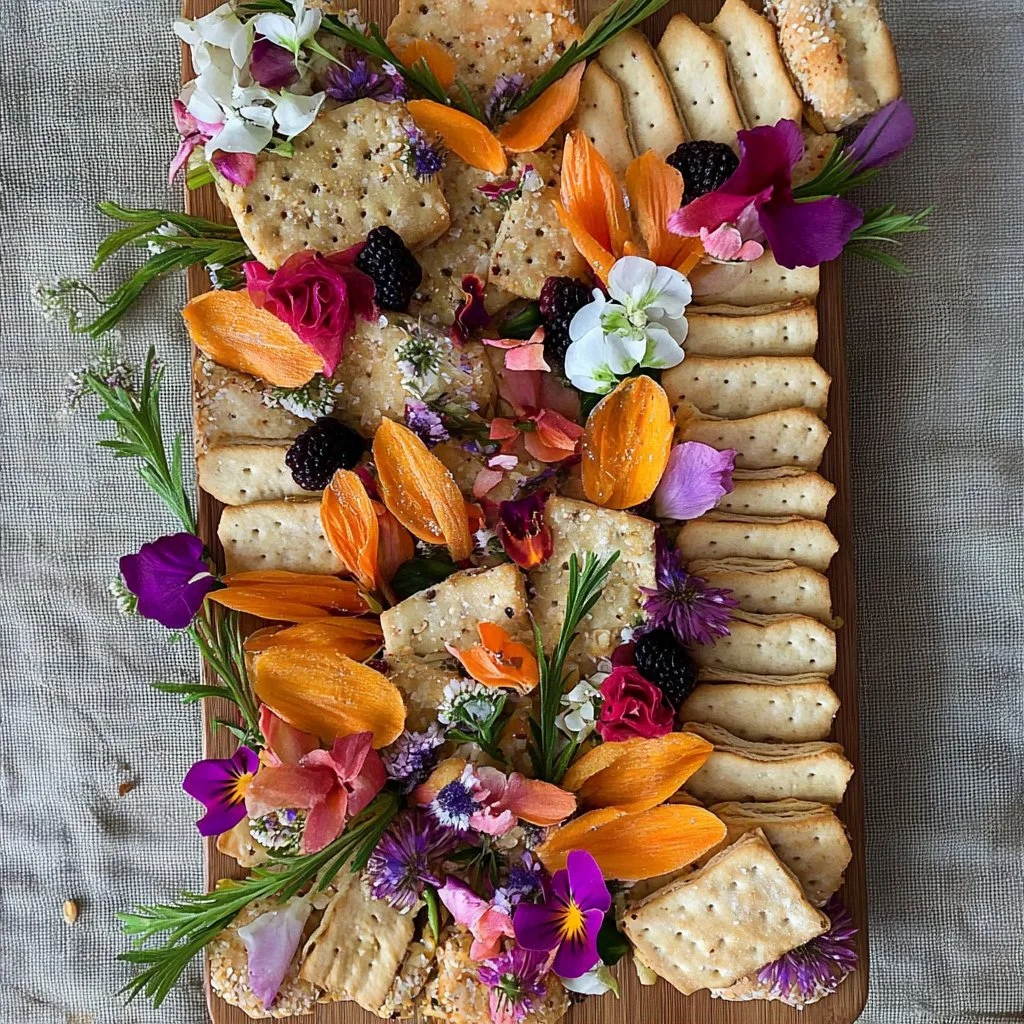 Edible Flower Crackers