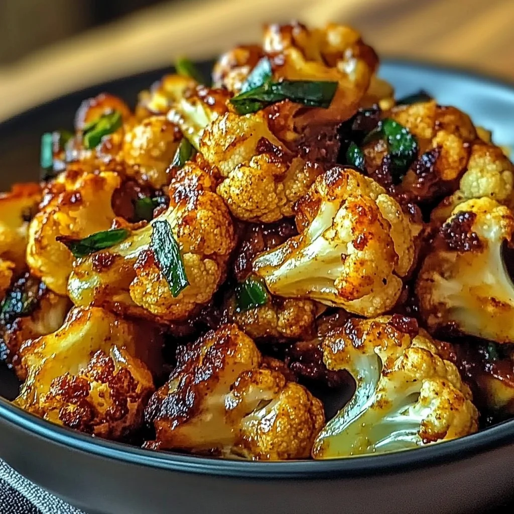 Honey Curry Roasted Cauliflower