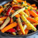 Fresh Carrot Apple Salad with vibrant colors and healthy ingredients