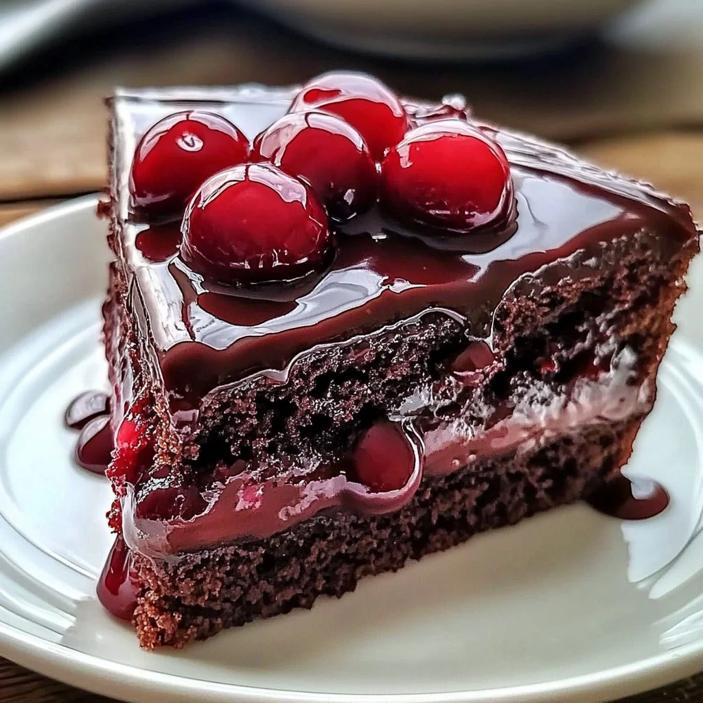 Irresistible Chocolate Cake with Cherry Pie Filling