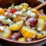 Irresistible Greek Potato Salad with fresh herbs and olives