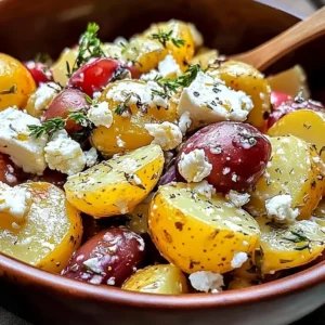 Irresistible Greek Potato Salad with fresh herbs and olives