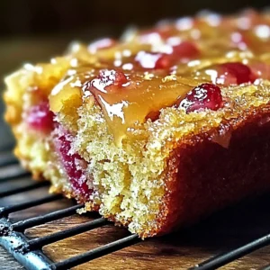 Lemon rhubarb loaf cake served on a rustic wooden table