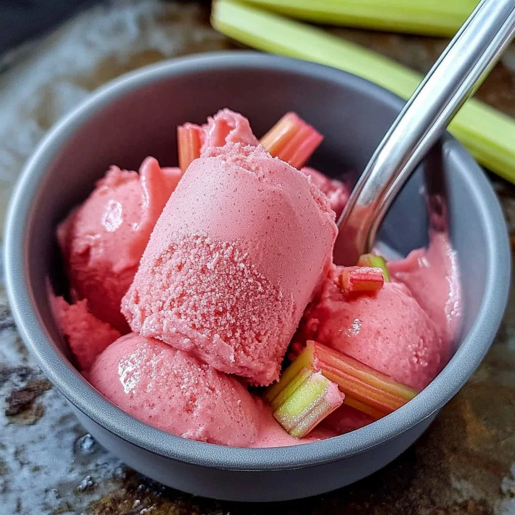 Irresistible Rhubarb Sorbet
