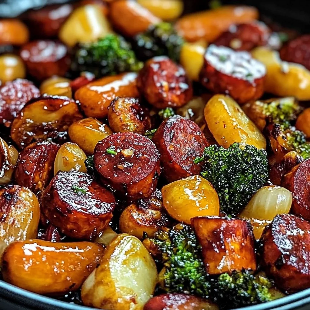 One-Pan Honey Garlic Kielbasa & Veggies: Easy Family Delight
