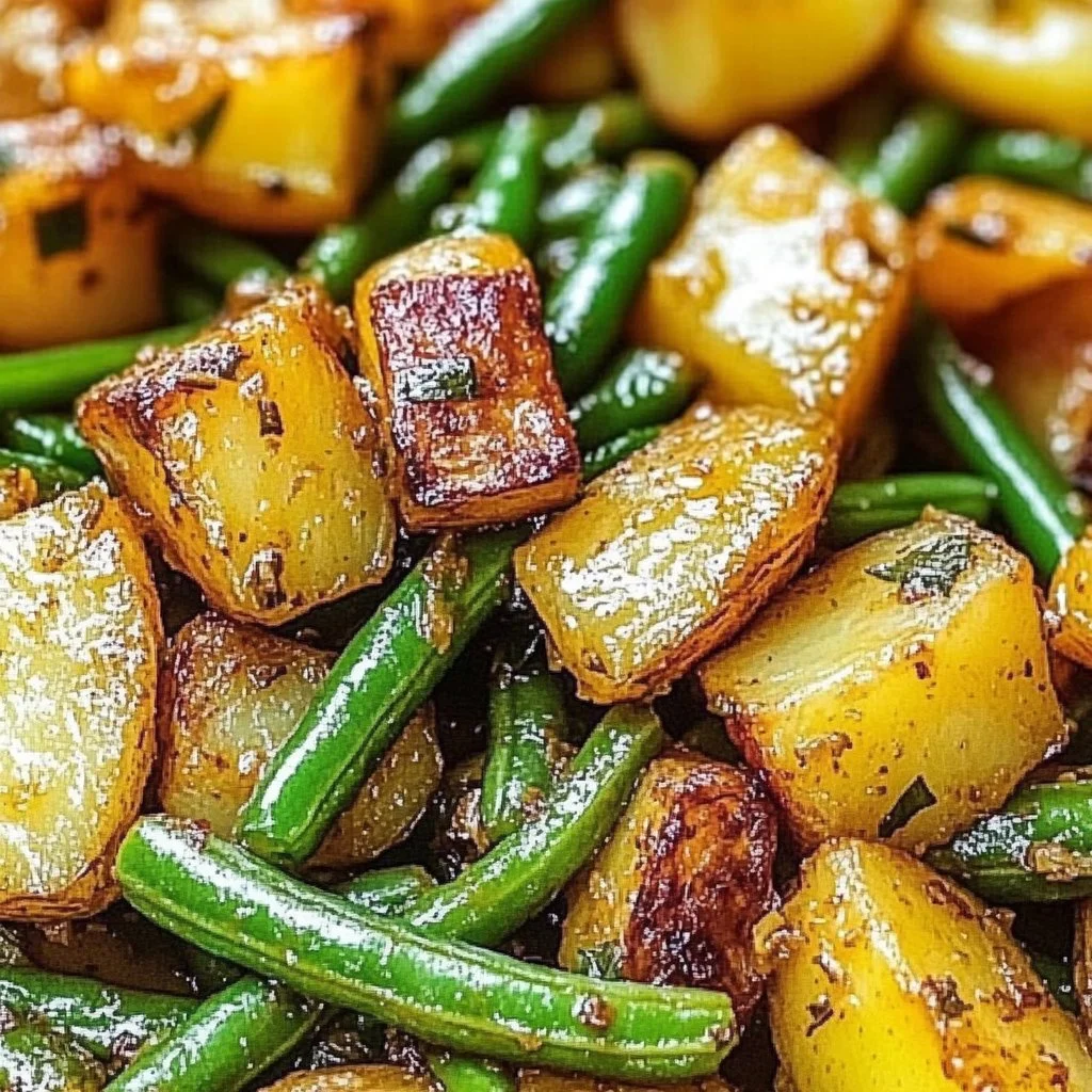 Oven-Roasted Potatoes and Green Beans