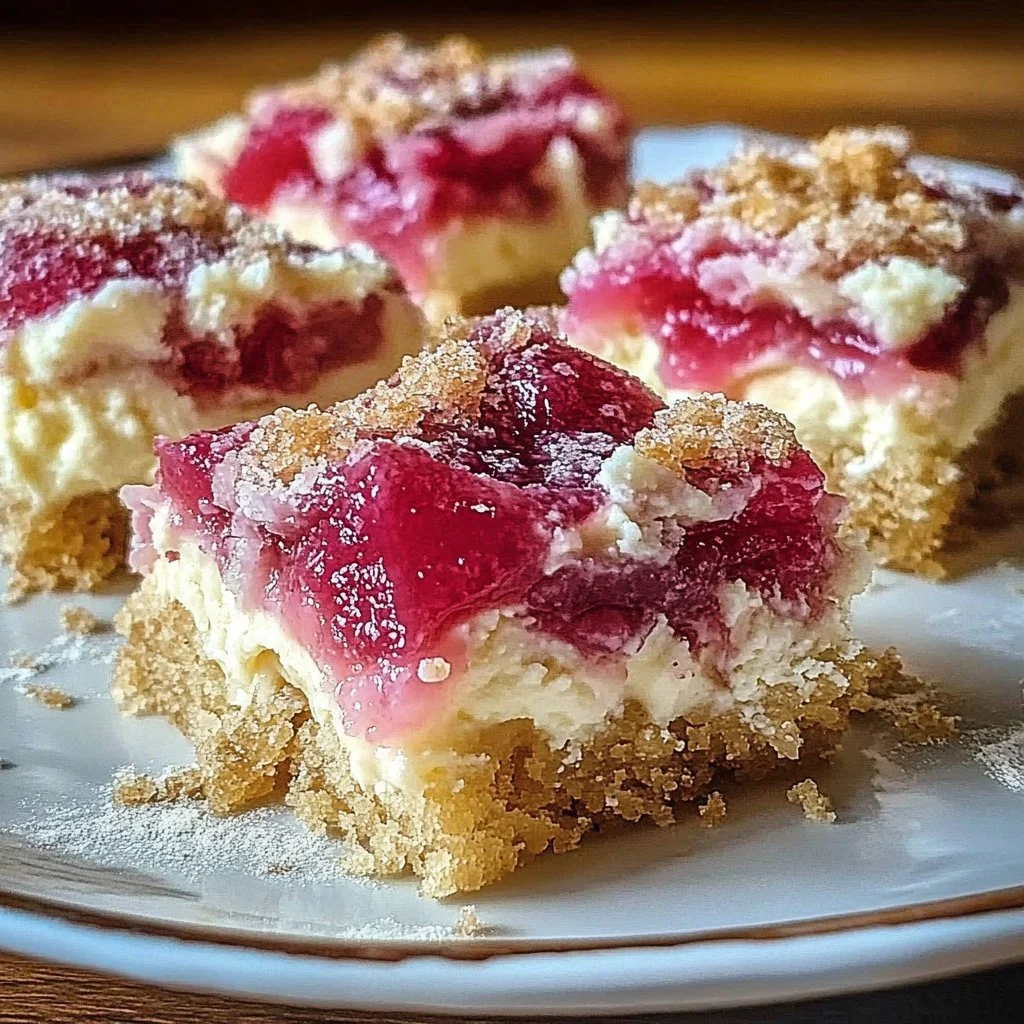 Rhubarb Bars with Cream Cheese