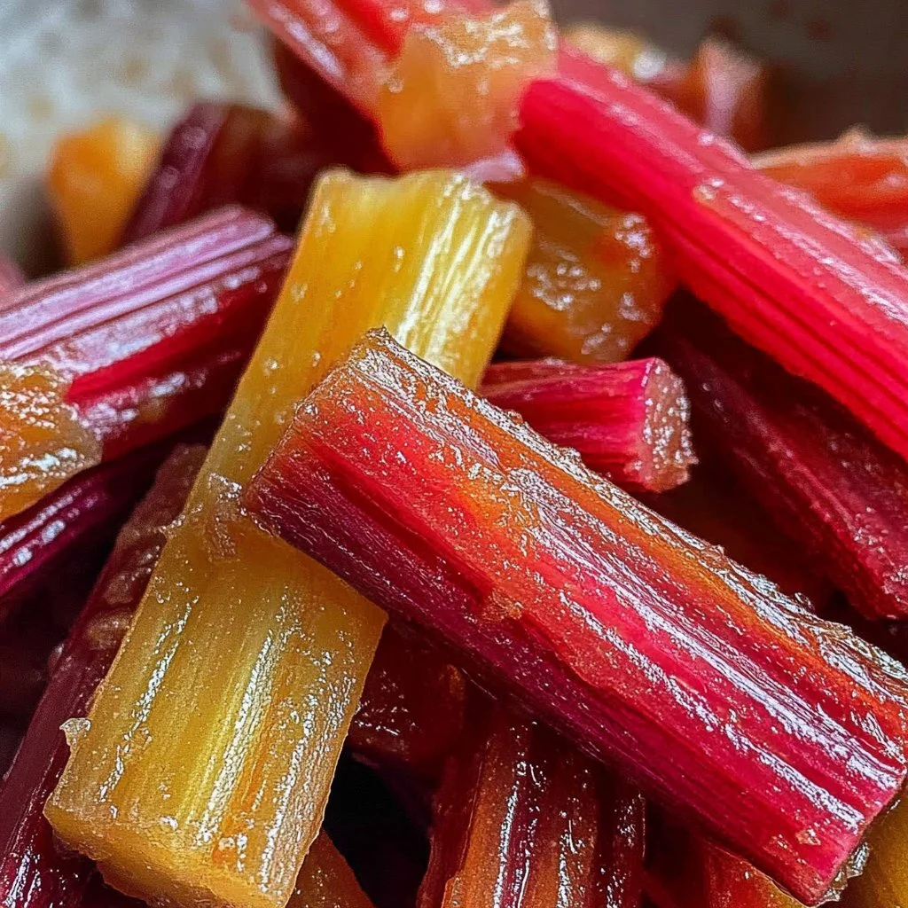 Simply Divine Candied Rhubarb