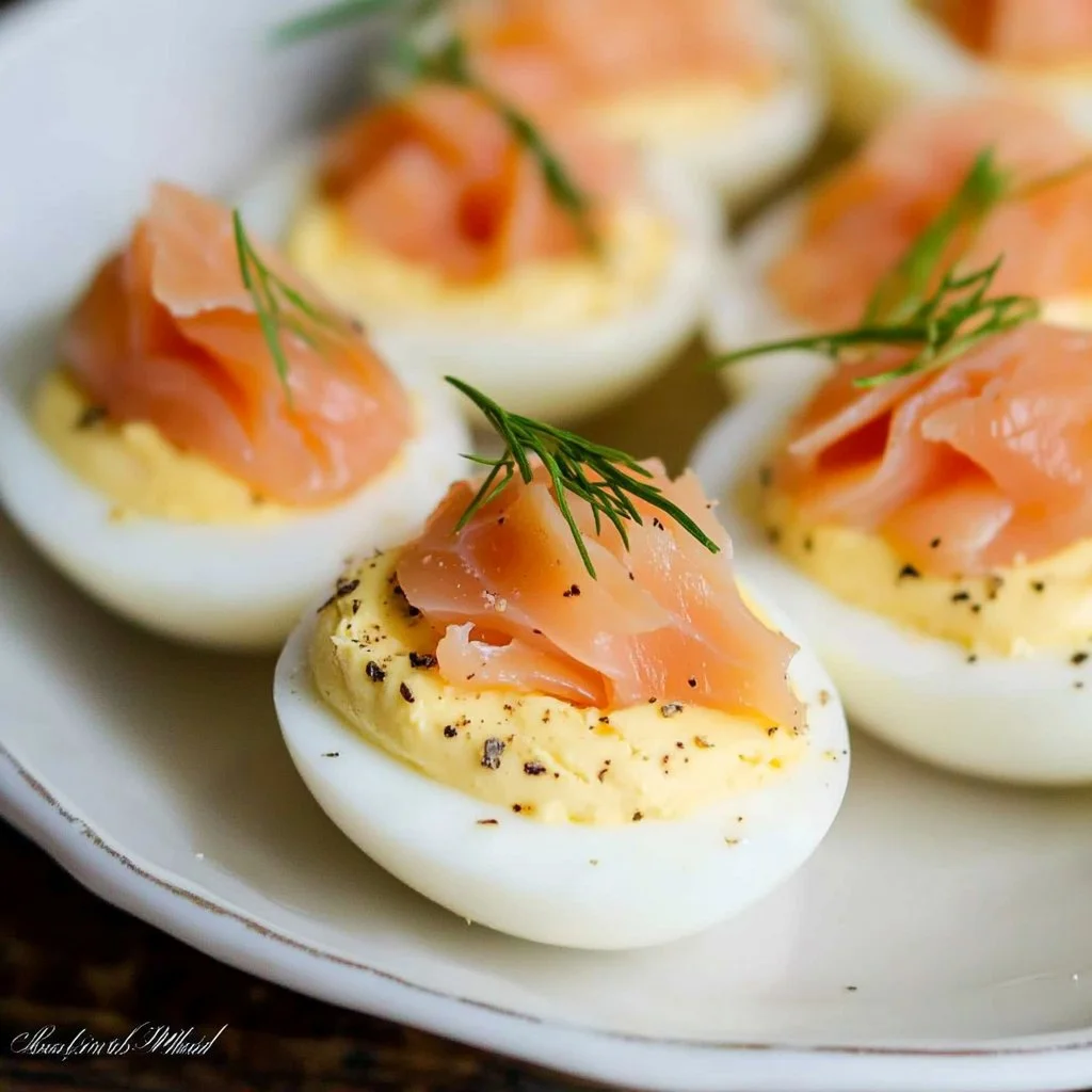 Smoked Salmon Deviled Eggs