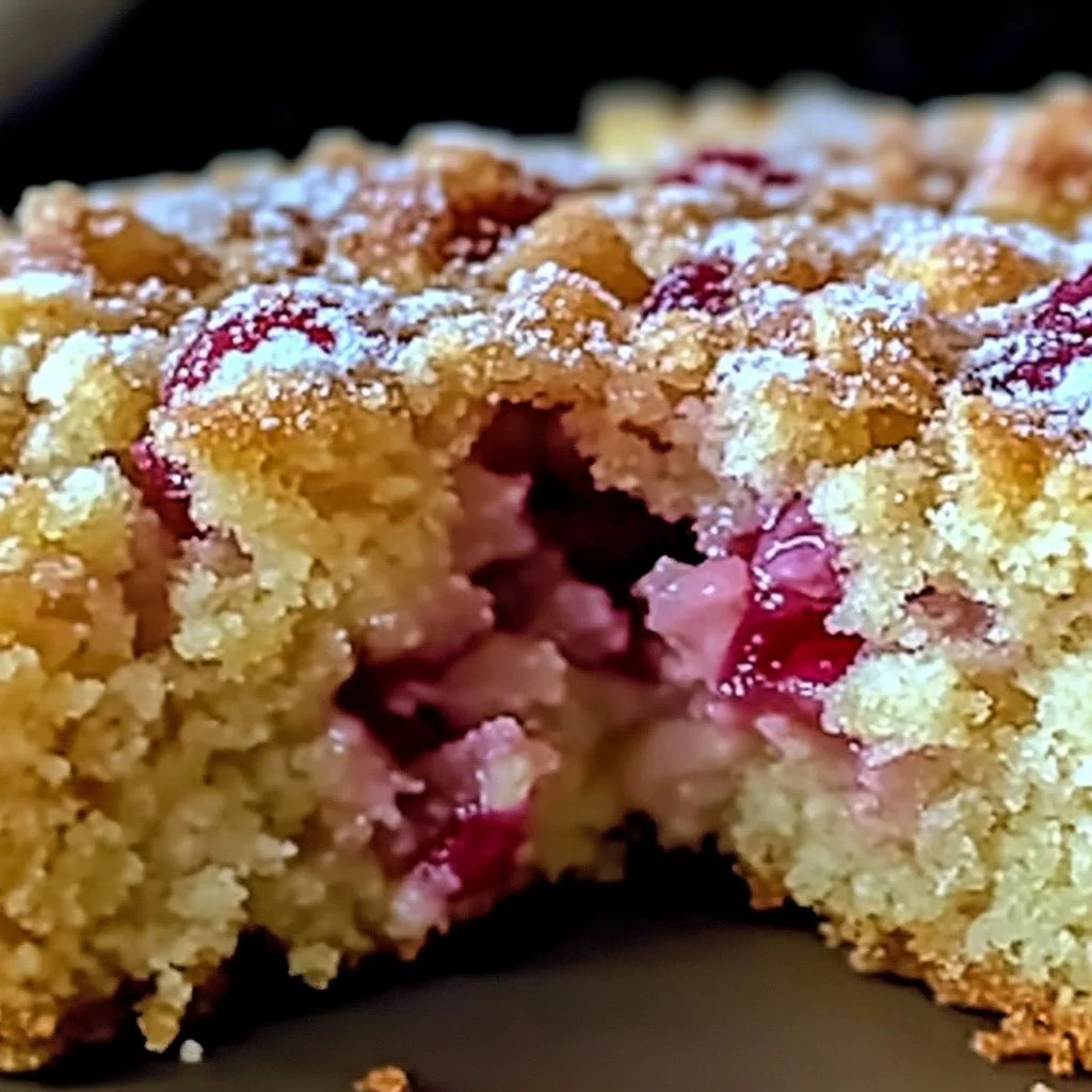 Sour Cream Rhubarb Coffee Cake