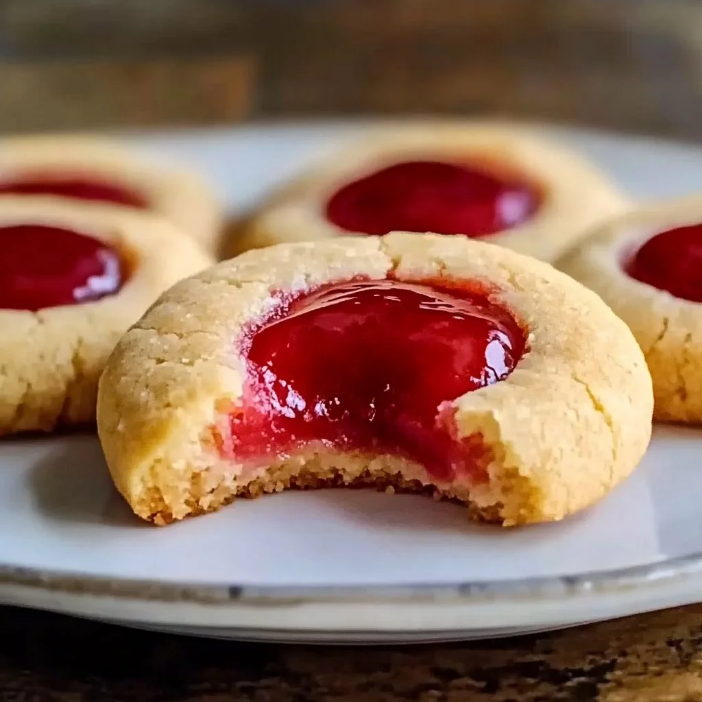 Strawberry Thumbprint Cookies