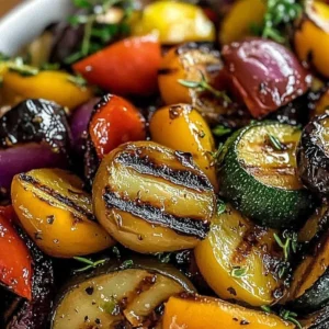 Tasty grilled veggies marinated and cooked to perfection