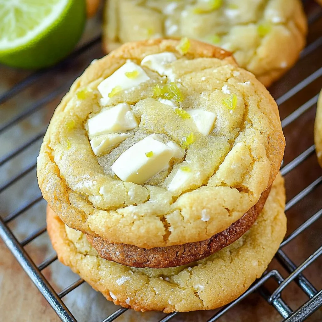 White Chocolate Key Lime Cookies