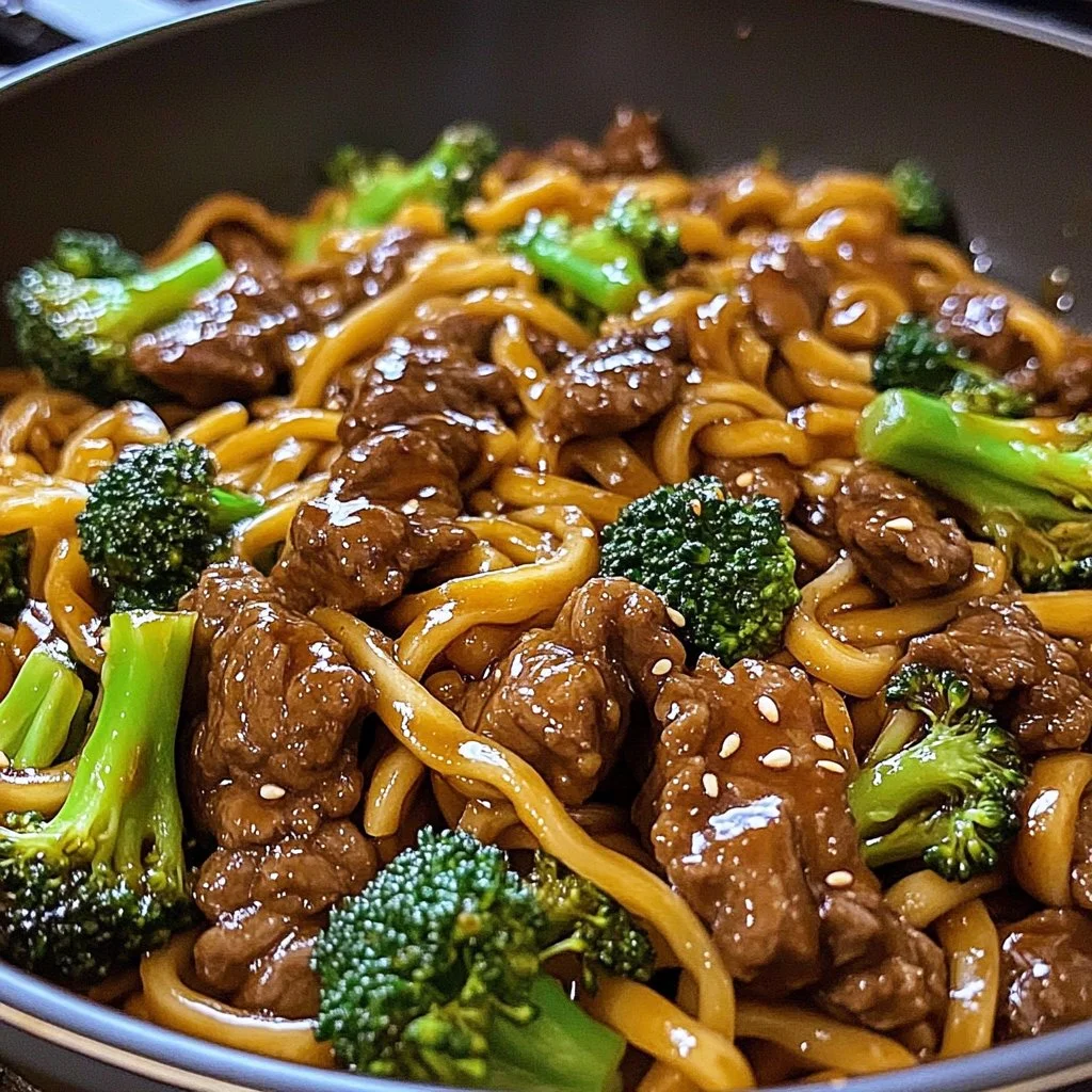 Beef and Broccoli Lo Mein Noodles
