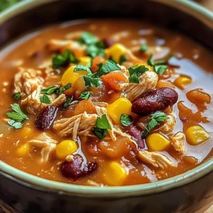 Bowl of Classic Slow Cooker Crack Chicken Chili with toppings