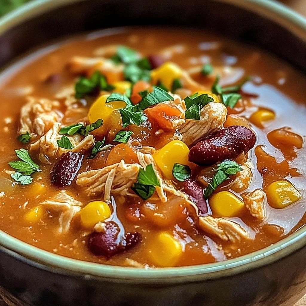 Bowl of Classic Slow Cooker Crack Chicken Chili with toppings