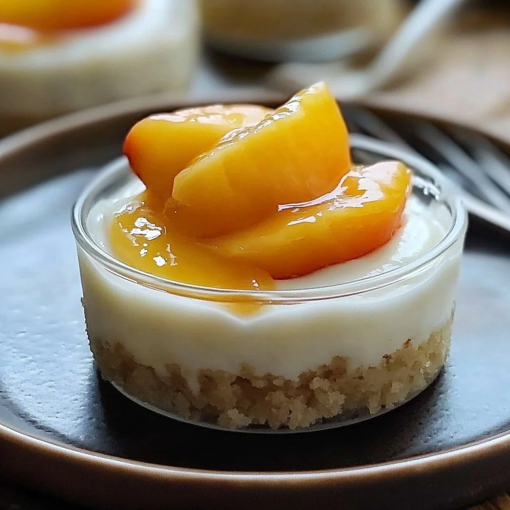 Delicious Peach Cheesecake Cups