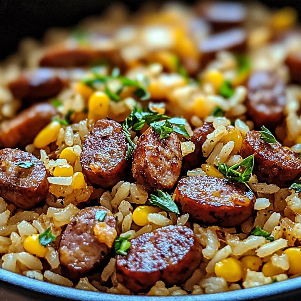 Easy Cajun Sausage and Rice Skillet