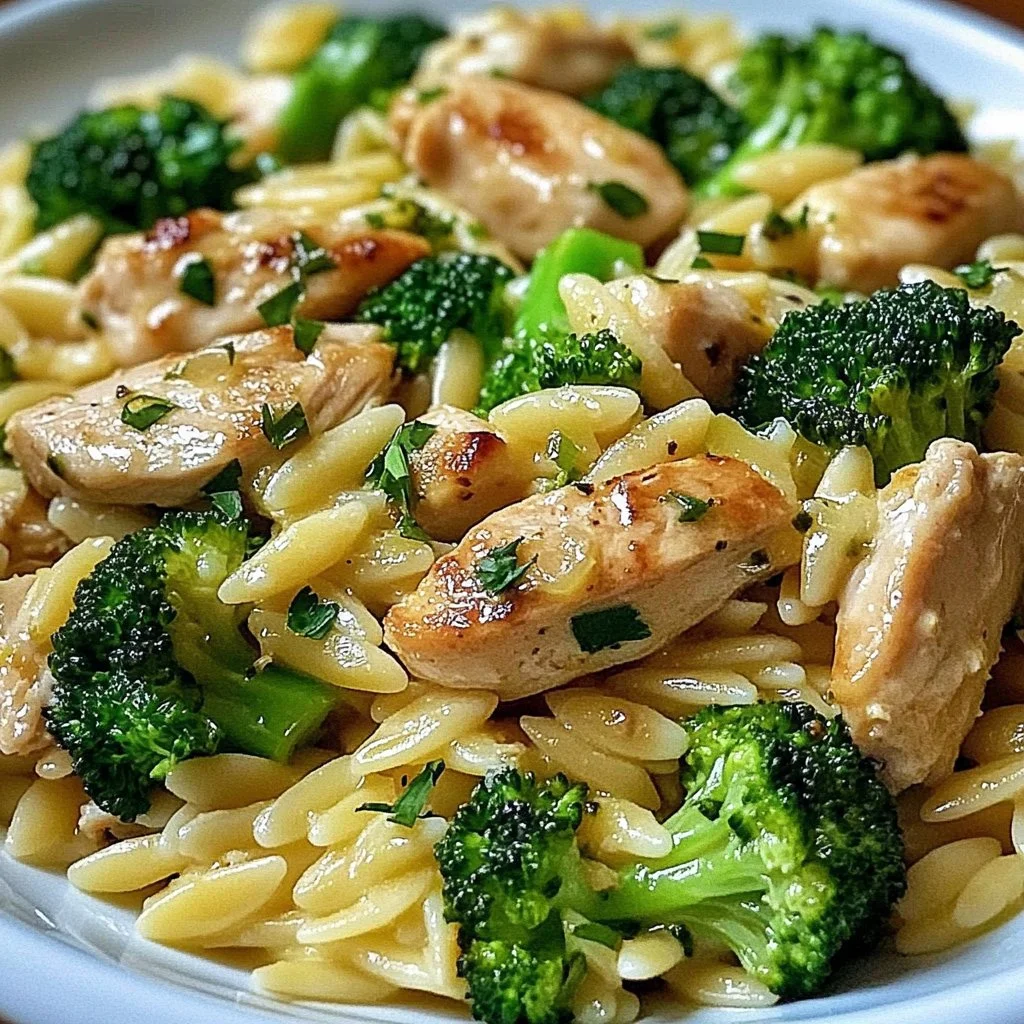 Easy Chicken Broccoli Orzo