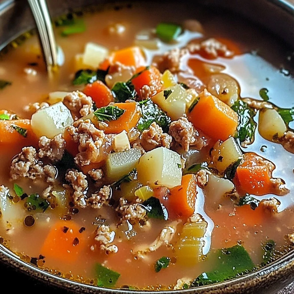 Easy Italian Ground Chicken Soup