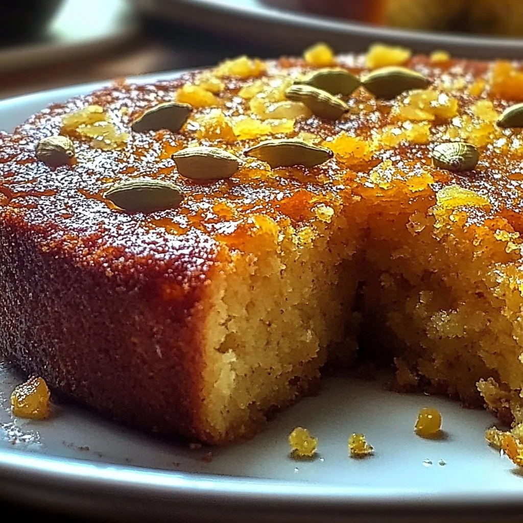 Irresistible Cardamom Semolina Cake