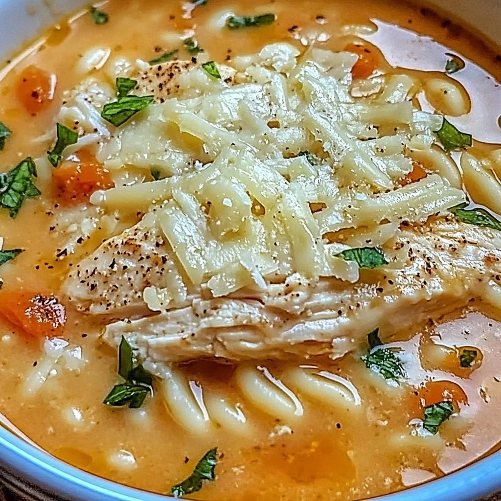 Irresistible Chicken Parmesan Soup