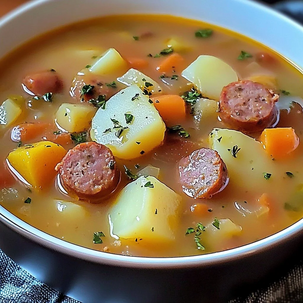 Irresistible Crockpot Potato Sausage Soup