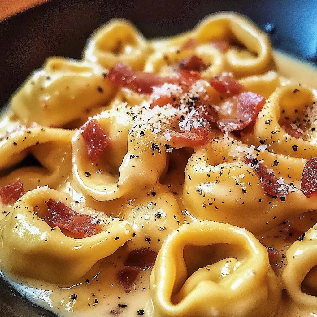 Irresistible Easy Tortellini Carbonara