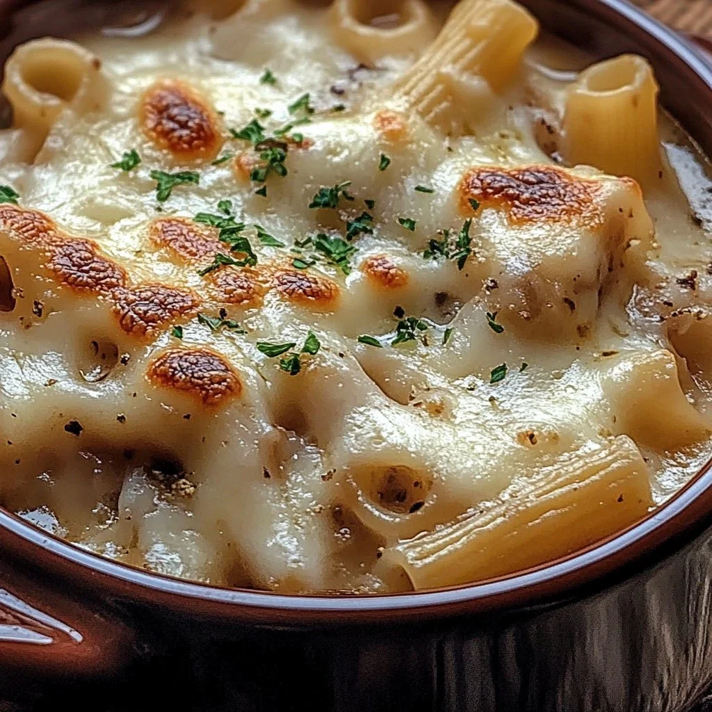 Irresistible French Onion Pasta Soup