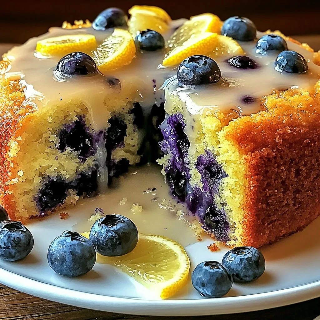 Irresistible Lemon Blueberry Pound Cake