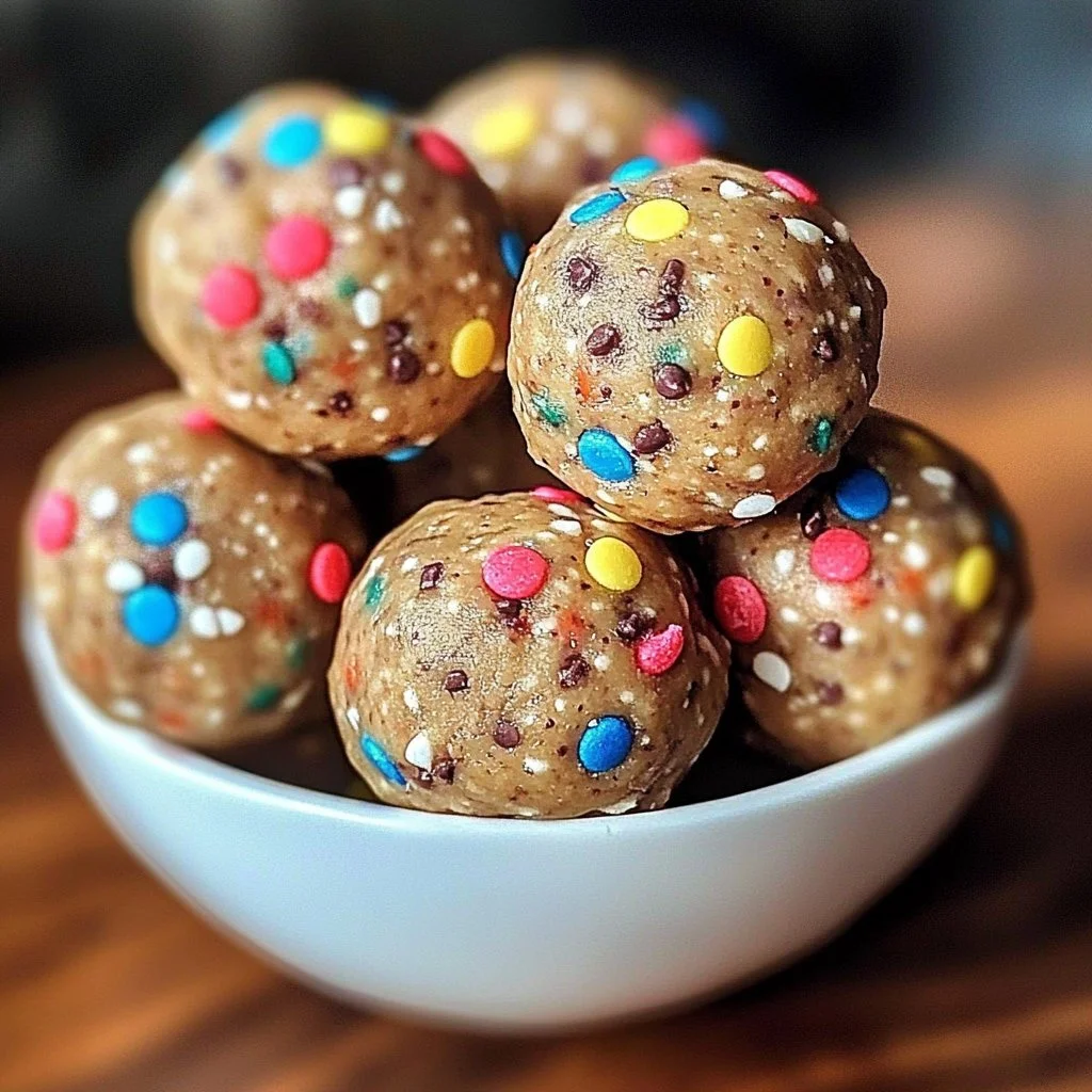 Irresistible No Bake Cake Batter Protein Balls