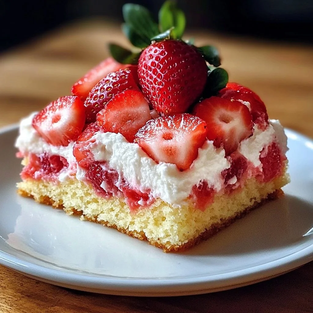 Sheet Pan Strawberry Shortcake Cake