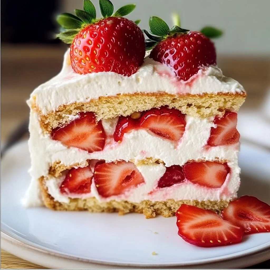 Strawberry Shortcake Cake with Mascarpone
